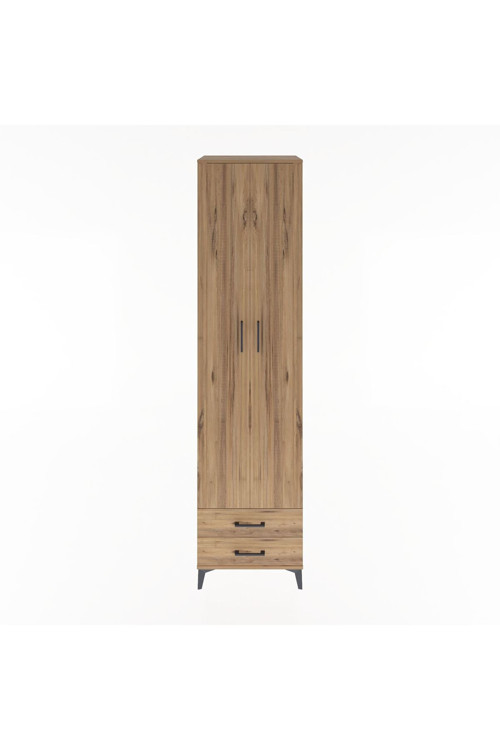 Hyperion Dolap 6 Raflı 2 Çekmeceli 2 Kapaklı 60 x 44 x 243 cm Çam - Çam