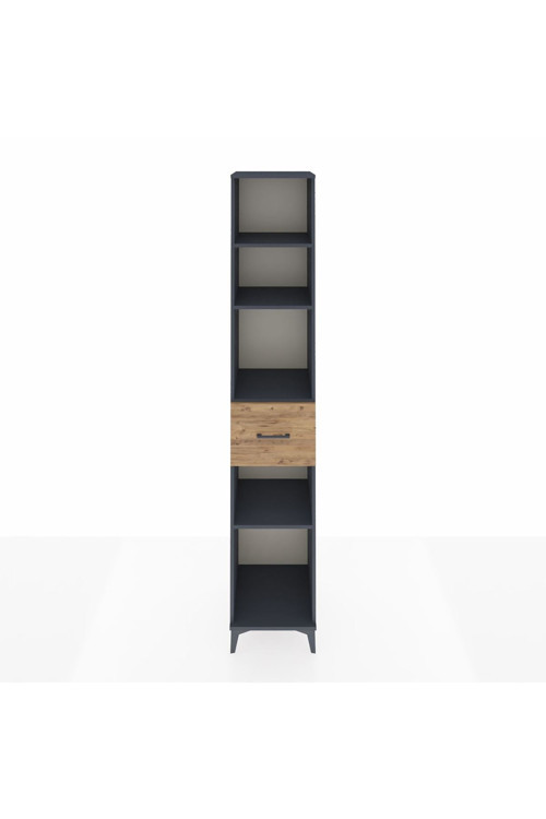 Hyperion Dolap 4 Raflı 1 Çekmeceli 44 x 44 x 243 cm Antrasit - Çam