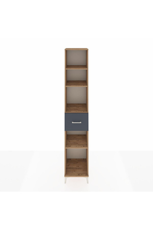 Hyperion Dolap 4 Raflı 1 Çekmeceli 44 x 44 x 243 cm Çam - Antrasit