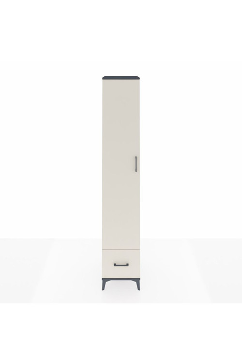 Hyperion Dolap 6 Raflı Tek Çekmeceli Tek Kapaklı 44x44x243 Antrasit-Aytaşı
