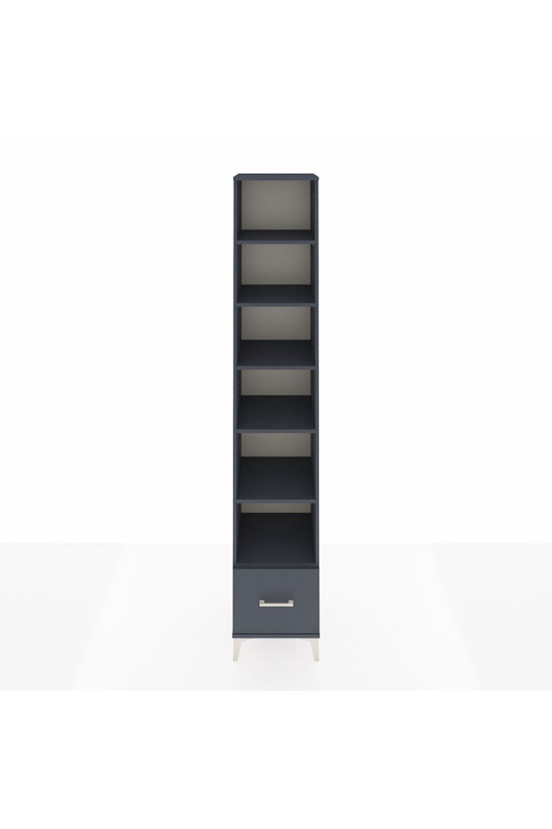 Hyperion Dolap 6 Raflı Tek Çekmeceli 44x44x243 Antrasit-Antrasit