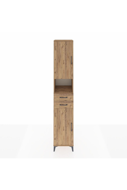 Hyperion Dolap 5 Raflı 2 Çekmeceli 2 Kapaklı 44 x 44 x 243 cm Çam - Çam