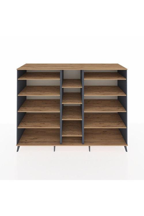 Kronos Dolap 11 Raflı 220 x 59 x 163 cm Antrasit - Çam