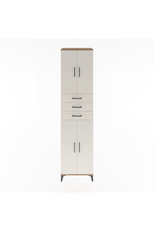 Hyperion Dolap 5 Raflı 3 Çekmeceli 4 Kapaklı 60 x 44 x 243 cm Çam - Aytaşı
