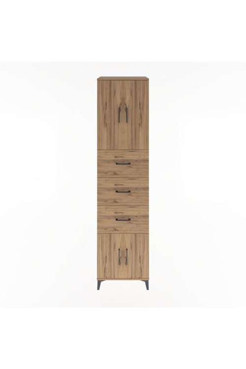 Hyperion Dolap 2 Raflı 3 Çekmeceli 4 Kapaklı 60 x 44 x 243 cm Çam - Çam