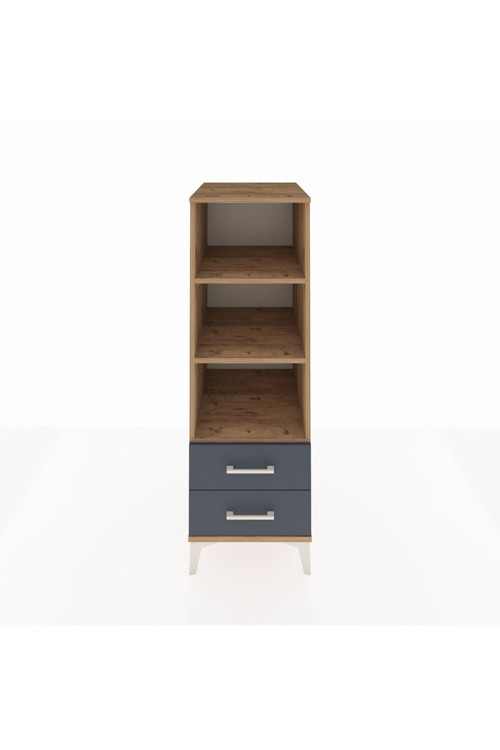 Kronos Dolap 3 Raflı 2 Çekmeceli 44 x 59 x 134 cm Çam - Antrasit