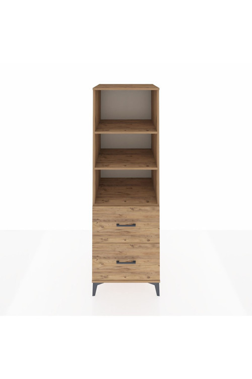Kronos Dolap 3 Raflı 2 Çekmeceli 60 x 59 x 182 cm Çam - Çam