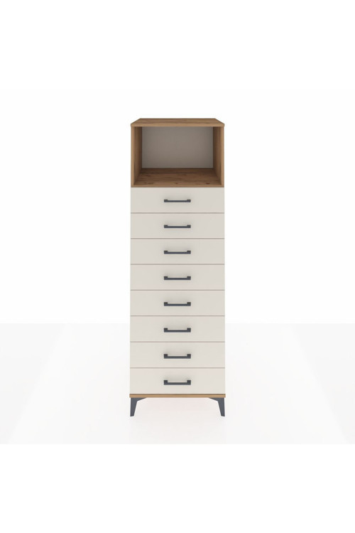Kronos Dolap 1 Raflı 8 Çekmeceli 60 x 59 x 182 cm Çam - Aytaşı