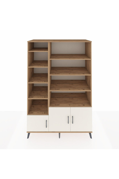Kronos Dolap 10 Raflı 3 Kapaklı 132x59x195 Çam-Aytaşı/Çam