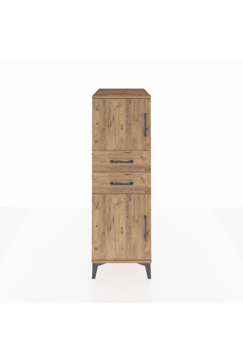 Kronos Dolap 1 Raflı 2 Çekmeceli 2 Kapaklı 44 x 59 x 134 cm Çam - Çam