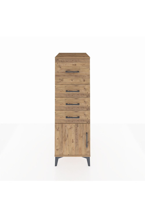 Kronos Dolap 4 Çekmeceli 1 Kapaklı 44 x 59 x 134 cm Çam - Çam