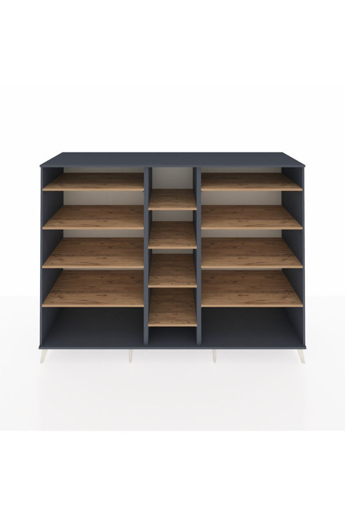 Kronos Dolap 11 Raflı 220 x 59 x 163 cm Antrasit - Antrasit - Çam