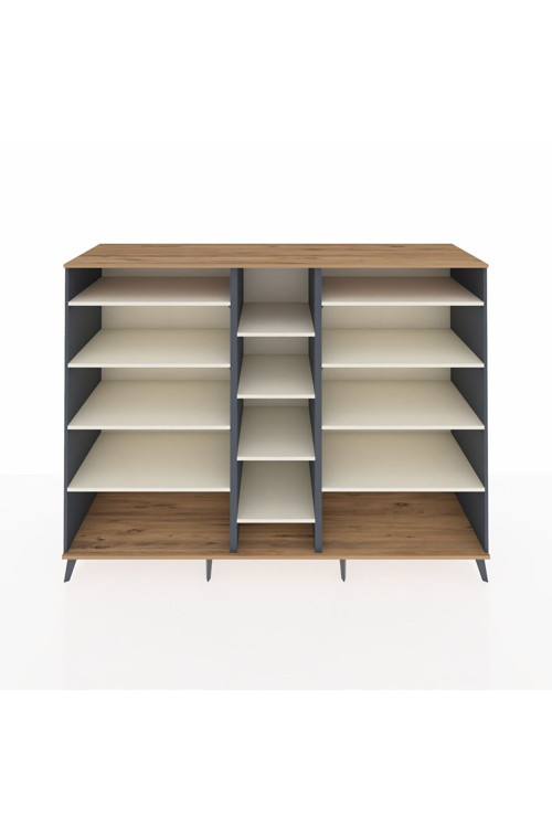 Kronos Dolap 11 Raflı 220 x 59 x 163 cm Antrasit - Çam - Aytaşı