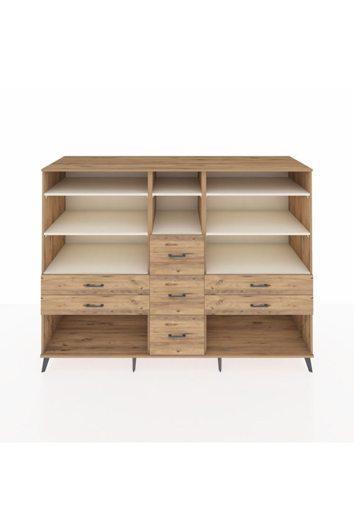 Kronos Dolap 8 Raflı 7 Çekmeceli 220 x 59 x 163 cm Çam - Aytaşı - Çam