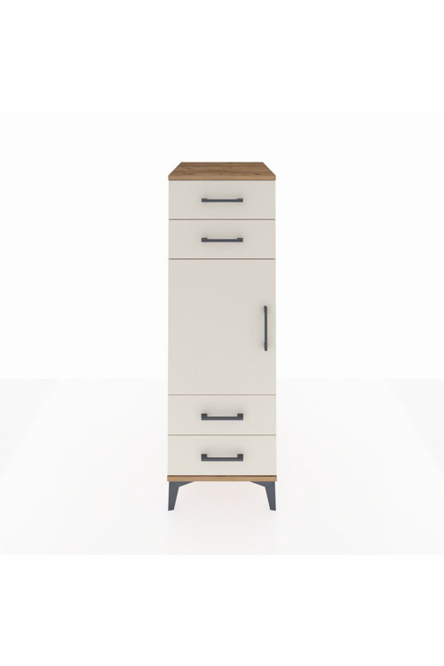 Kronos Dolap 2 Raflı 4 Çekmeceli 1 Kapaklı 44 x 59 x 134 cm Çam - Aytaşı
