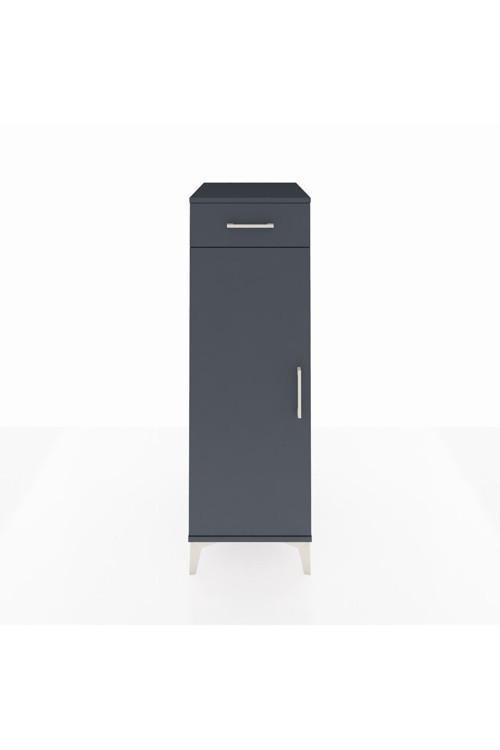 Kronos Dolap 2 Raflı 1 Çekmeceli 1 Kapaklı 44 x 59 x 134 cm Antrasit - Antrasit