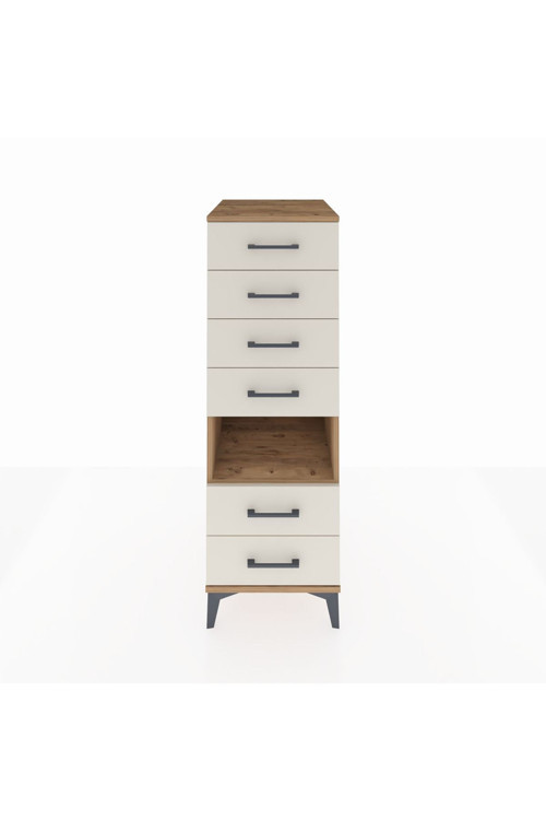 Kronos Dolap 1 Raflı 6 Çekmeceli 44 x 59 x 134 cm Çam - Aytaşı