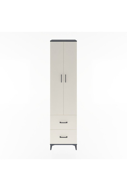 Hyperion Dolap 5 Raflı 2 Çekmeceli 2 Kapaklı 60 x 44 x 243 cm Antrasit - Aytaşı