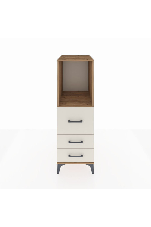 Kronos Dolap Tek Raflı 3 Çekmeceli 44x59x134 Çam-Aytaşı