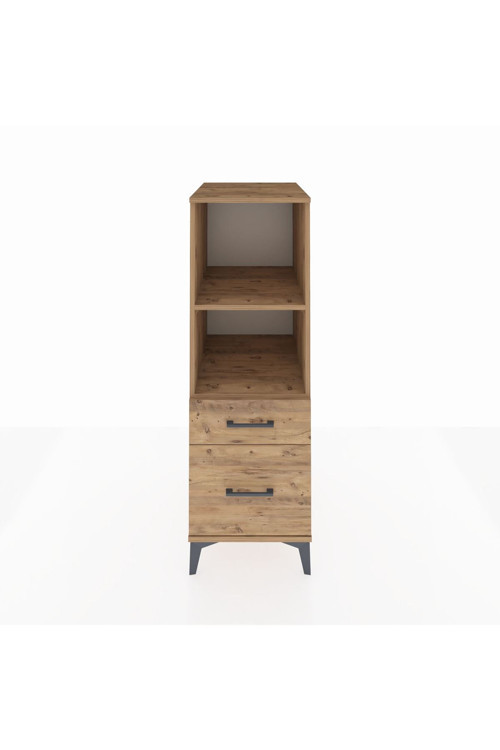 Kronos Dolap 2 Raflı 2 Çekmeceli 44 x 59 x 134 cm Çam - Çam