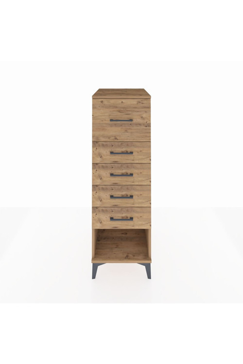 Kronos Dolap 5 Çekmeceli 44 x 59 x 134 cm Çam - Çam