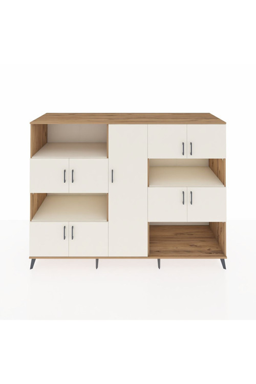 Kronos Dolap 10 Raflı 9 Kapaklı 220 x 59 x 163 cm Çam - Aytaşı