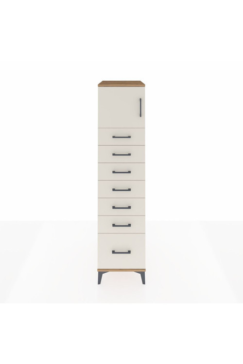 Kronos Dolap 1 Raflı 7 Çekmeceli 1 Kapaklı 44 x 59 x 182 cm Çam - Aytaşı