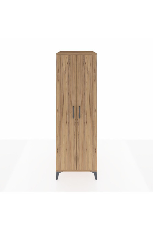 Kronos Dolap 2 Raflı 2 Kapaklı 1 Askılı 60 x 59 x 182 cm Çam - Çam