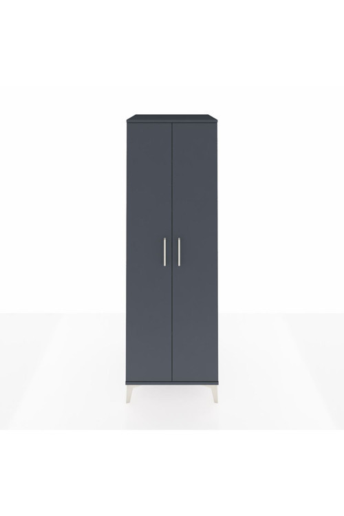 Kronos Dolap 4 Raflı 2 Kapaklı 60 x 59 x 182 cm Antrasit - Antrasit