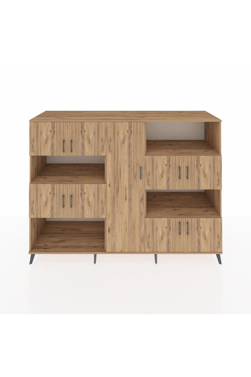Kronos Dolap 10 Raflı 9 Kapaklı 220 x 59 x 163 cm Çam - Çam
