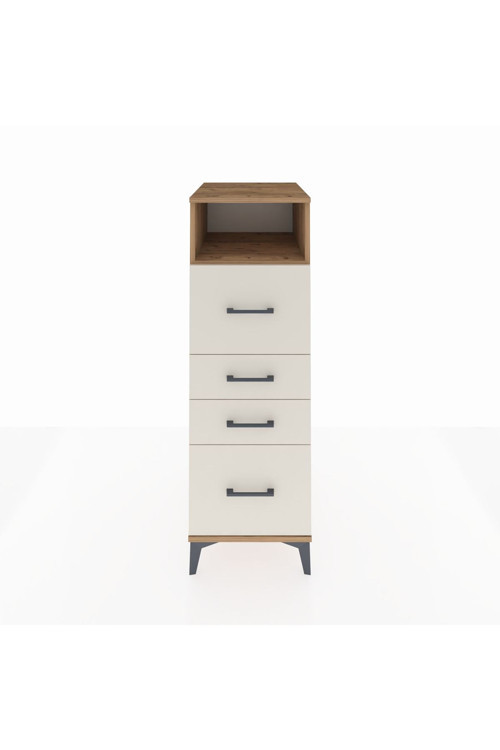 Kronos Dolap Tek Raflı 4 Çekmeceli 44x59x134 Çam-Aytaşı