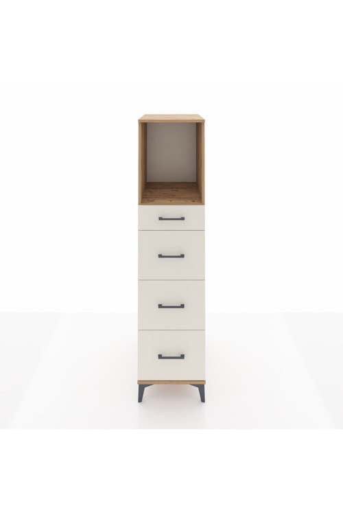 Kronos Dolap 1 Raflı 4 Çekmeceli 44 x 59 x 182 cm Çam - Aytaşı