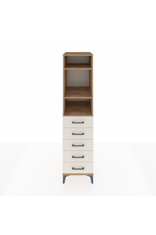 Kronos Dolap 3 Raflı 5 Çekmeceli 44 x 59 x 182 cm Çam - Aytaşı