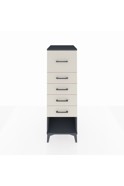 Kronos Dolap 5 Çekmeceli 44 x 59 x 134 cm Antrasit - Aytaşı