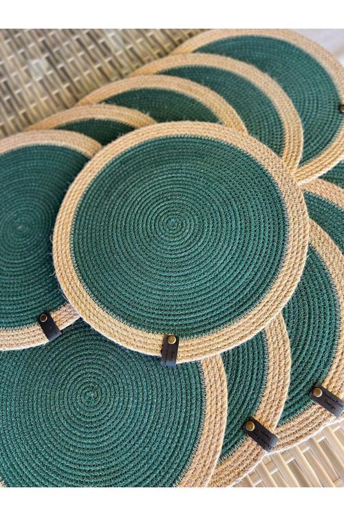 6 Adet Haki Yeşil Tress Supla Amerikan Servis Hediyelik Anneler Günü