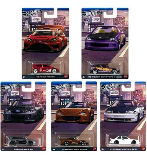 Compact Kings Set – ’12 Ford Fiesta, ’99 Civic EK9, WRX STI, Miata, Sentra SE-R