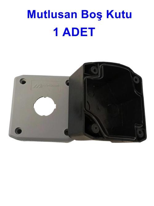 MUTLUSAN 1li Boş Buton Kutusu Gri/Siyah Eurobox (Etanj Tekli Buton Kutusu)