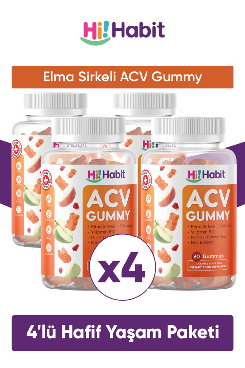 Acv Elma Sirkeli Gummy Seti Avantajlı Paket (4Adet)