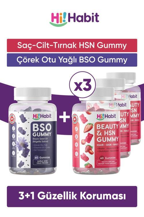 Hsn Saç, Cilt Ve Tırnak Vitamini - Bso Çörek Otu Yağı Takviye Edici Gıda Seti