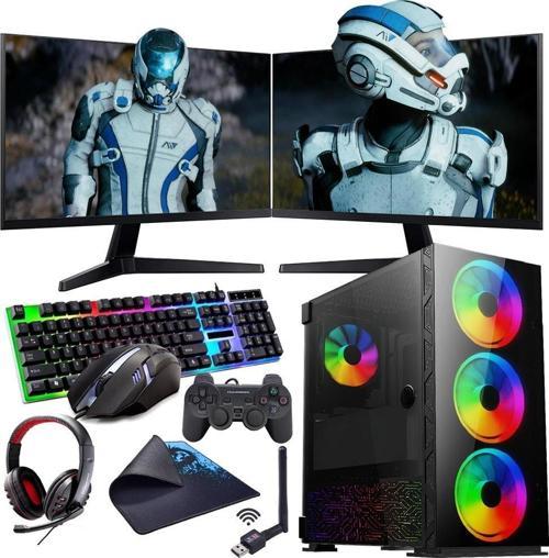 INTEL i3 13100F 16GB 1TB M2 8GB RTX3050 Çift 24" Mon. (Gaming SET)