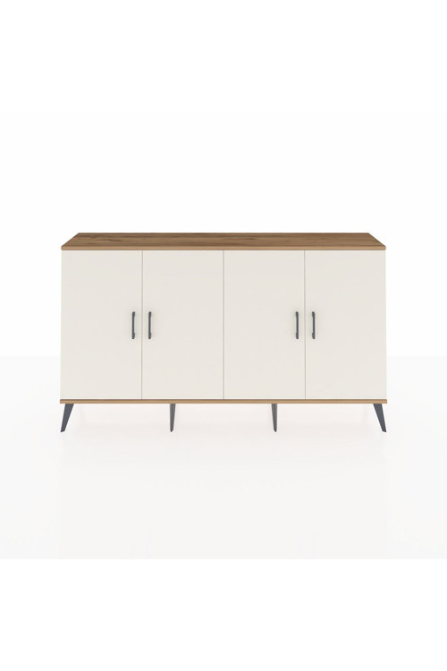 Arges Konsol 6 Raflı 4 Kapaklı 176x30x99 Çam-Aytaşı/Çam