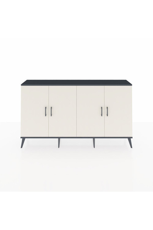 Arges Konsol 6 Raflı 4 Kapaklı 176x30x99 Antrasit-Aytaşı/Antrasit