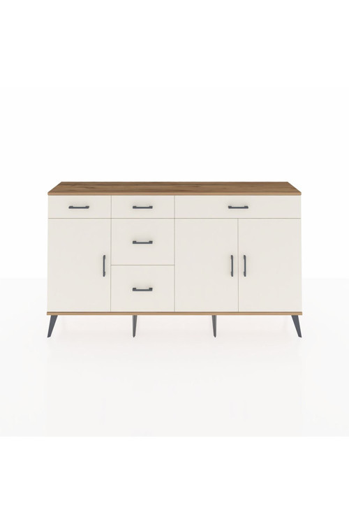 Arges Konsol 2 Raflı 5 Çekmeceli 3 Kapaklı 176 x 30 x 99 cm Çam - Aytaşı