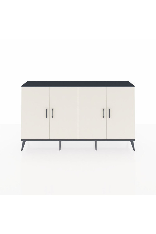 Arges Konsol 6 Raflı 4 Kapaklı 176x30x99 Antrasit-Aytaşı
