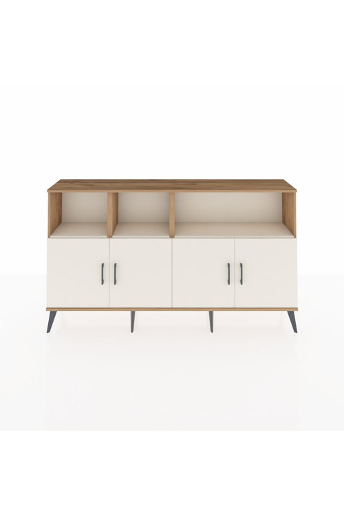 Arges Konsol 6 Raflı 4 Kapaklı 176x30x99 Çam-Aytaşı