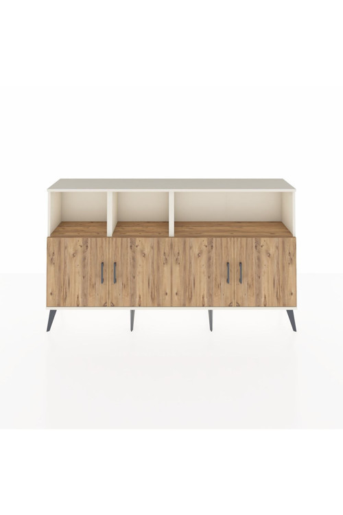 Arges Konsol 6 Raflı 4 Kapaklı 176 x 30 x 99 cm Aytaşı - Çam