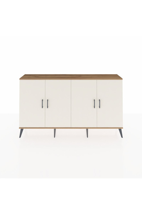 Arges Konsol 6 Raflı 4 Kapaklı 176x30x99 Çam-Aytaşı