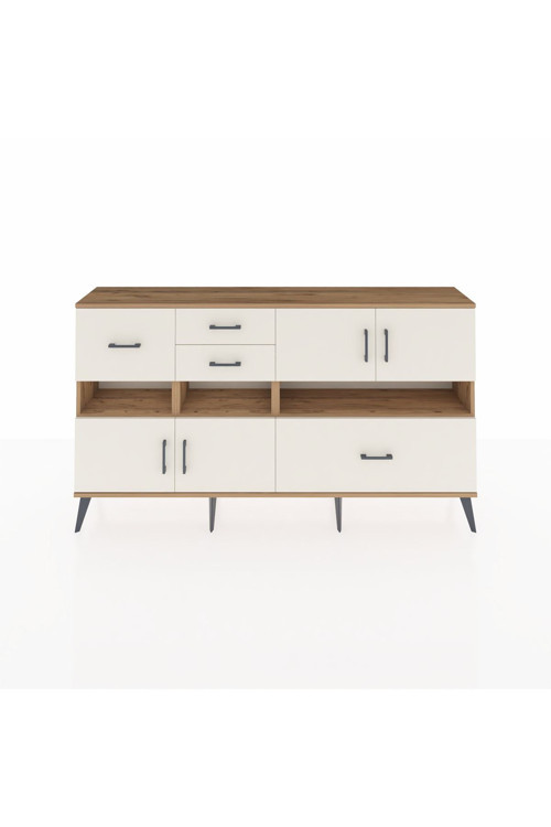 Arges Konsol 5 Raflı 4 Çekmeceli 4 Kapaklı 176 x 30 x 99 cm Çam - Aytaşı