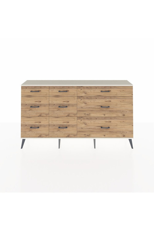 Arges Konsol 9 Çekmeceli 176 x 30 x 99 cm Antrasit - Aytaşı - Çam