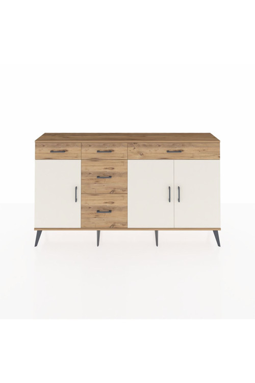 Arges Konsol 2 Raflı 5 Çekmeceli 3 Kapaklı 176 x 30 x 99 cm Çam - Aytaşı - Çam